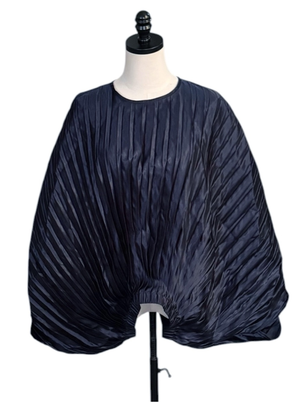 Anthropologie Nikasha Pleated Blouse in Navy Blue | XL NWT - Picture 5 of 11